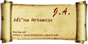 Jóna Artemisz névjegykártya
